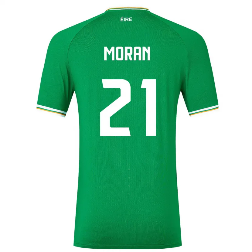 Danxen Hombre Camiseta Irlanda Andy Moran #21 Verde 1ª Equipación 24-26 La Camisa