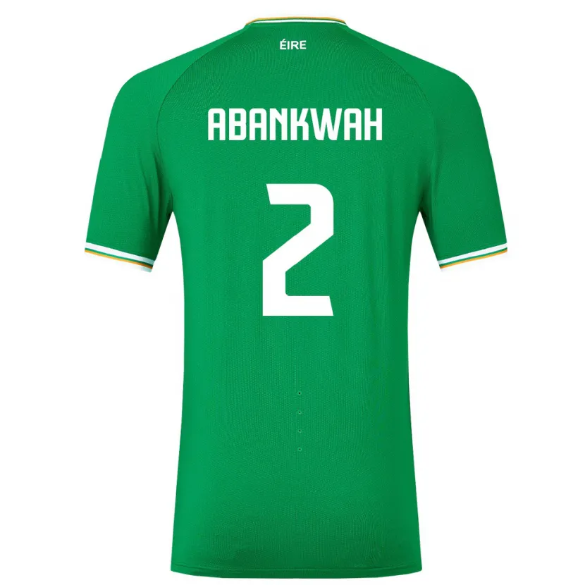 Danxen Hombre Camiseta Irlanda James Abankwah #2 Verde 1ª Equipación 24-26 La Camisa