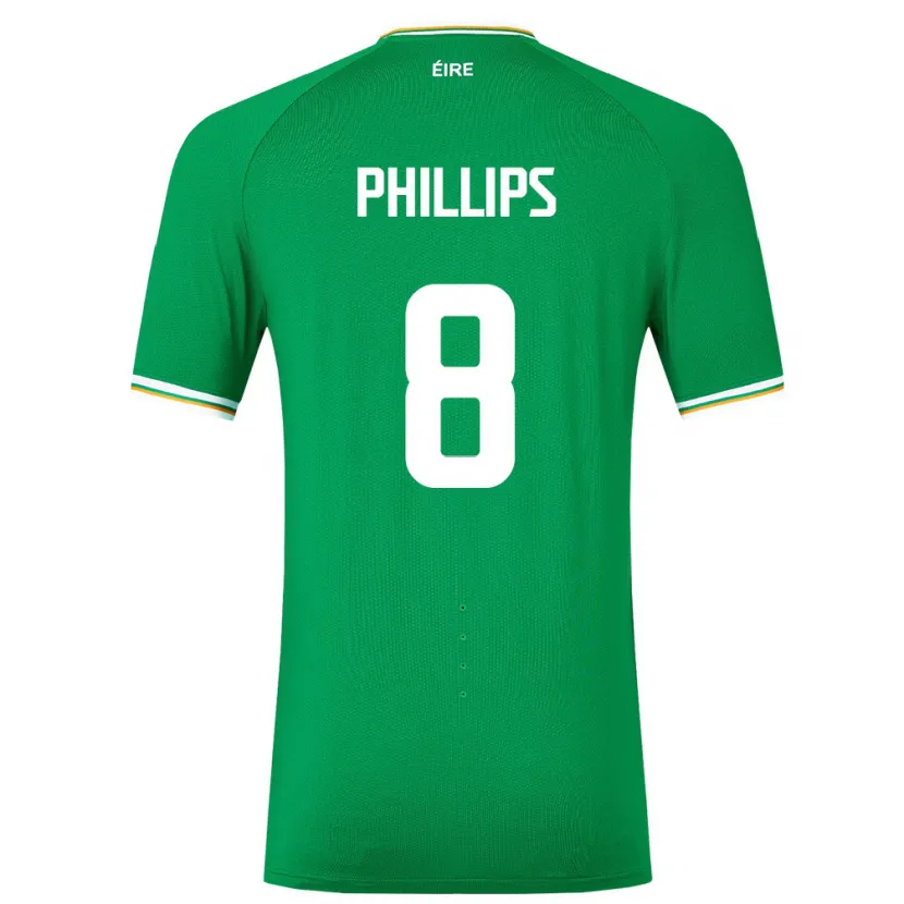 Danxen Hombre Camiseta Irlanda Killian Phillips #8 Verde 1ª Equipación 24-26 La Camisa