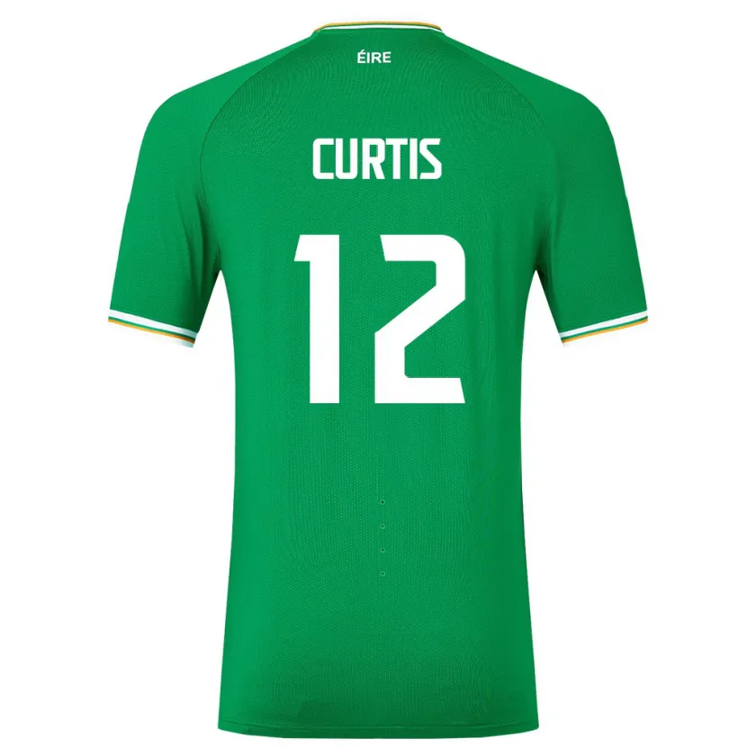 Danxen Hombre Camiseta Irlanda Sam Curtis #12 Verde 1ª Equipación 24-26 La Camisa