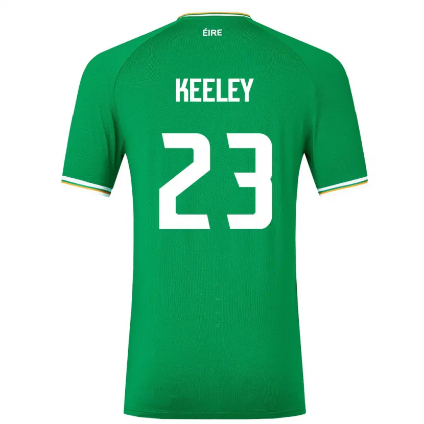 Danxen Hombre Camiseta Irlanda Josh Keeley #23 Verde 1ª Equipación 24-26 La Camisa