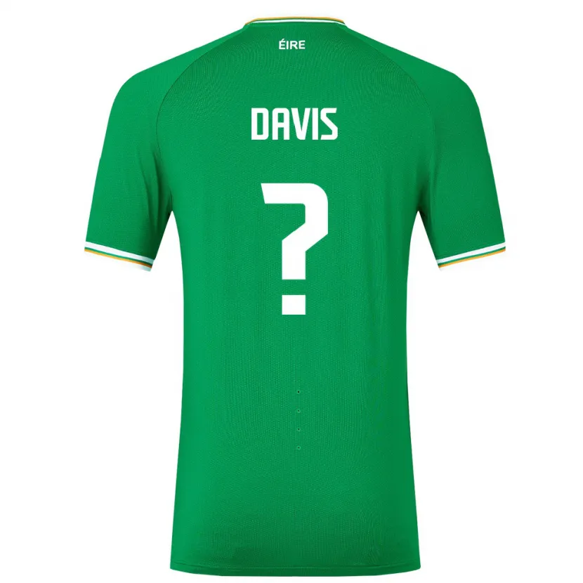 Danxen Hombre Camiseta Irlanda Warren Davis #0 Verde 1ª Equipación 24-26 La Camisa