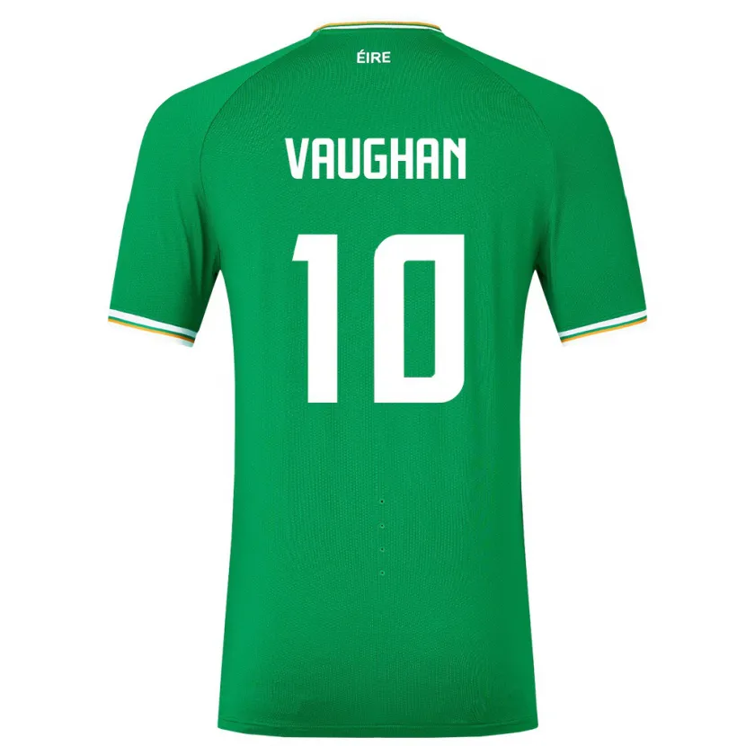 Danxen Hombre Camiseta Irlanda Harry Vaughan #10 Verde 1ª Equipación 24-26 La Camisa