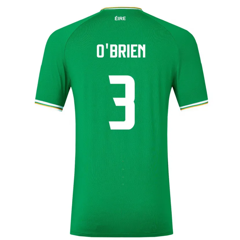 Danxen Hombre Camiseta Irlanda Luke O'brien #3 Verde 1ª Equipación 24-26 La Camisa