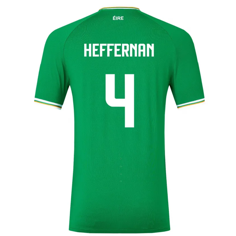 Danxen Hombre Camiseta Irlanda Cathal Heffernan #4 Verde 1ª Equipación 24-26 La Camisa