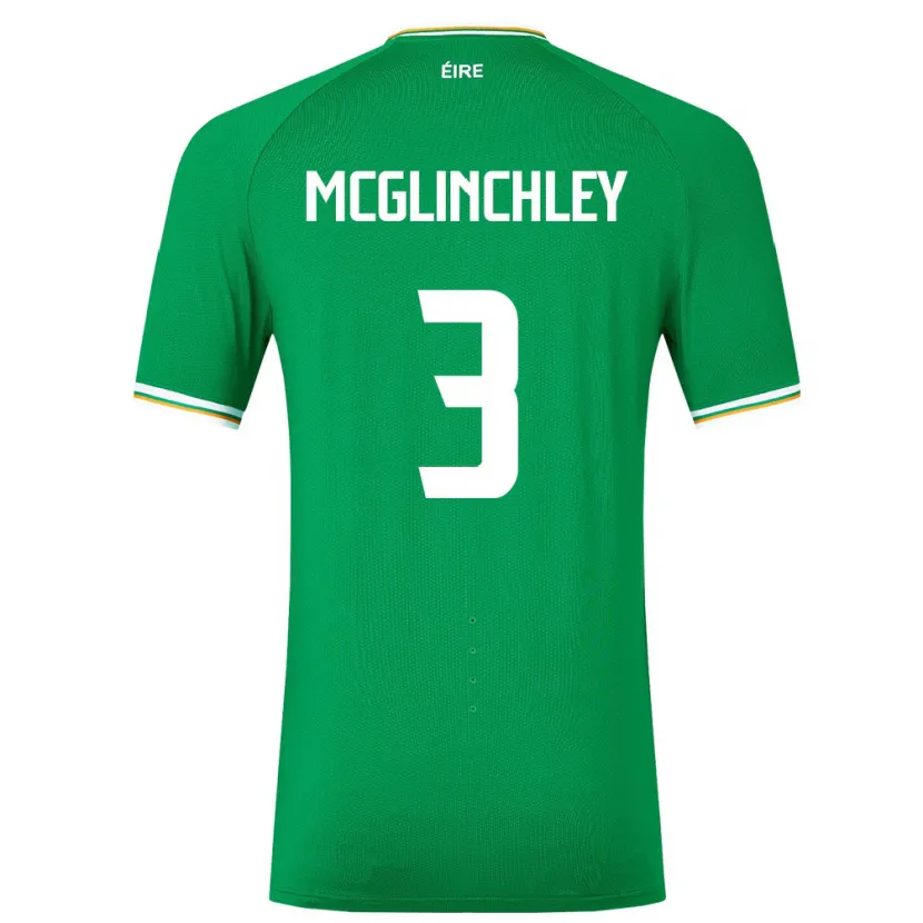 Danxen Hombre Camiseta Irlanda Harry Mcglinchley #3 Verde 1ª Equipación 24-26 La Camisa