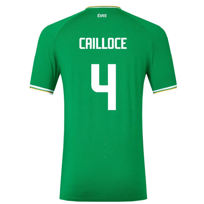 Danxen Hombre Camiseta Irlanda Luca Cailloce #4 Verde 1ª Equipación 24-26 La Camisa