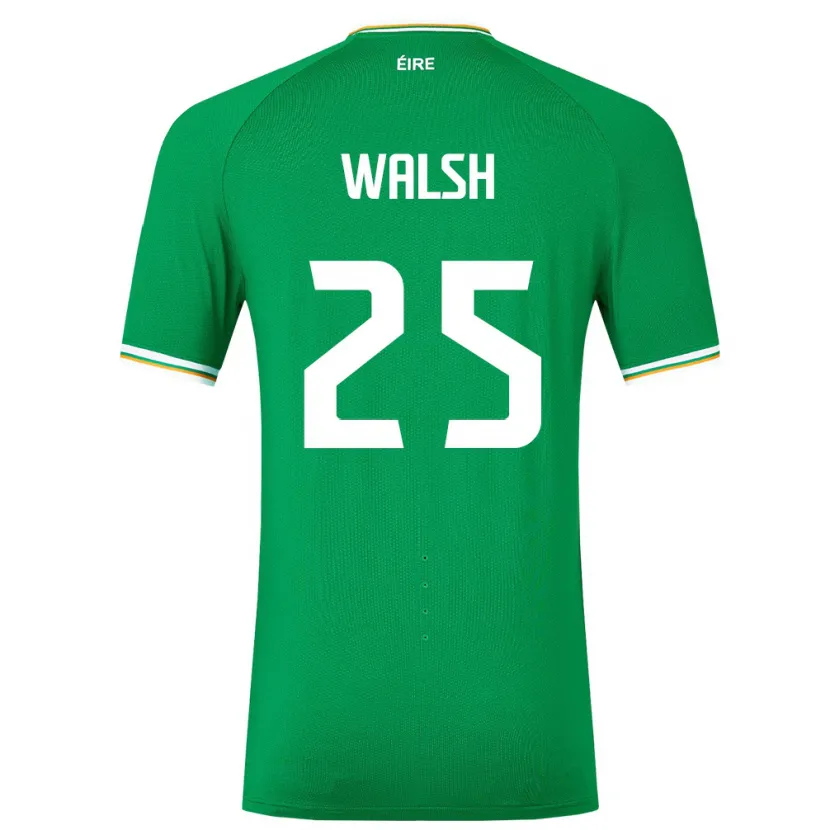 Danxen Hombre Camiseta Irlanda Megan Walsh #25 Verde 1ª Equipación 24-26 La Camisa