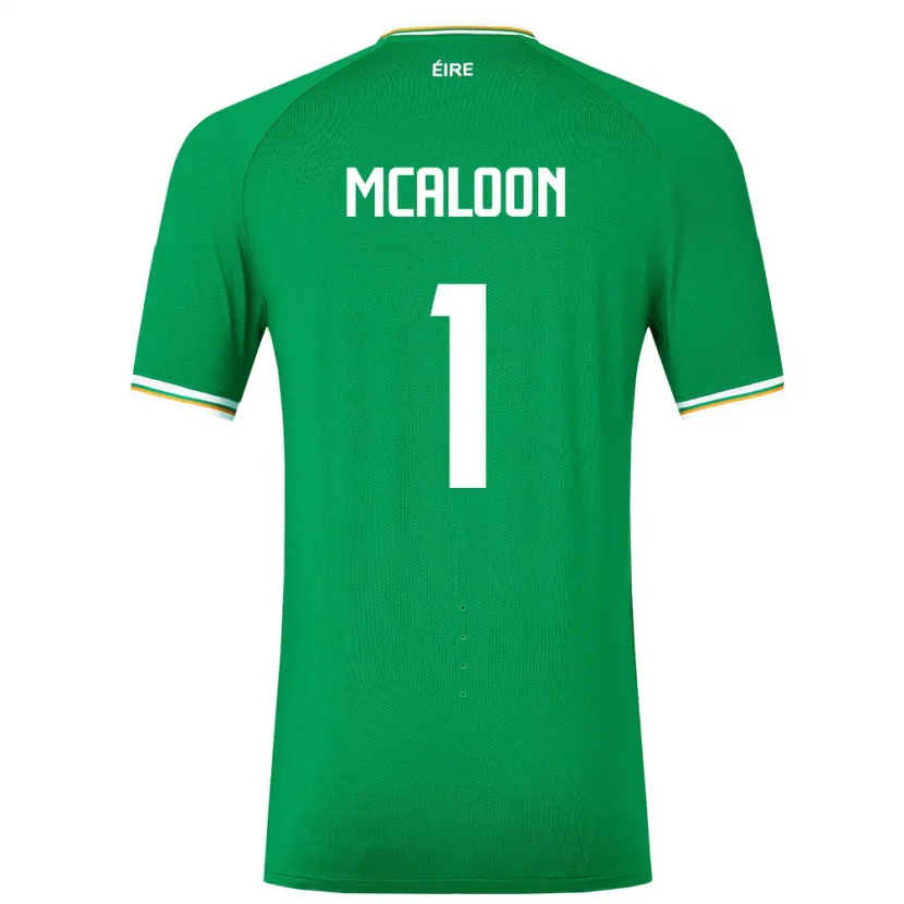 Danxen Hombre Camiseta Irlanda Naoisha Mcaloon #1 Verde 1ª Equipación 24-26 La Camisa