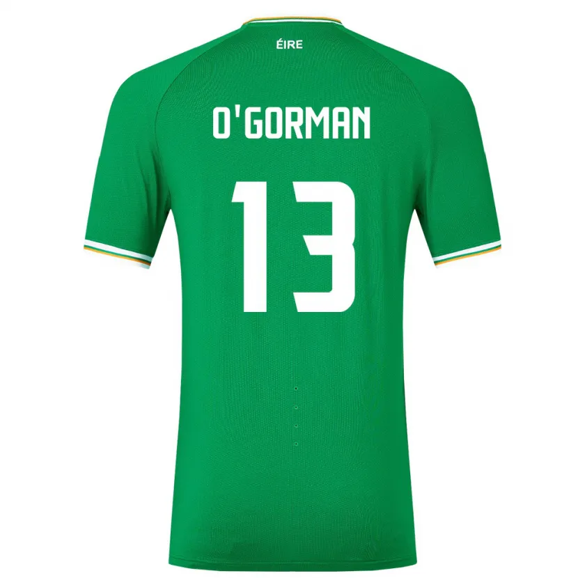 Danxen Hombre Camiseta Irlanda Áine O'gorman #13 Verde 1ª Equipación 24-26 La Camisa