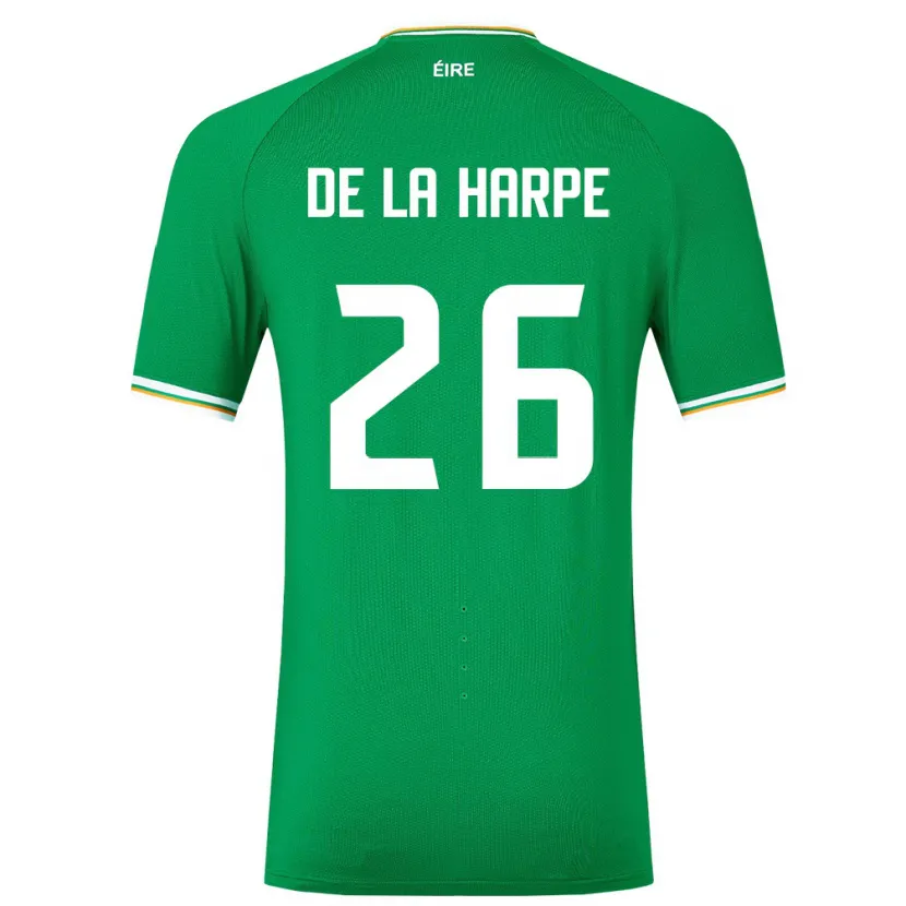 Danxen Hombre Camiseta Irlanda Deborah-Anne De La Harpe #26 Verde 1ª Equipación 24-26 La Camisa