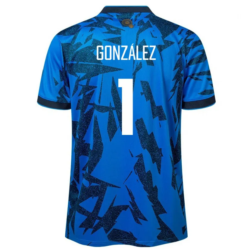 Danxen Hombre Camiseta El Salvador Mario González #1 Azul 1ª Equipación 24-26 La Camisa