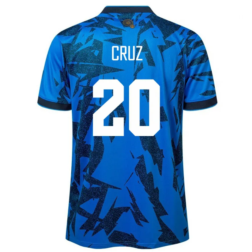 Danxen Hombre Camiseta El Salvador Jorge Cruz #20 Azul 1ª Equipación 24-26 La Camisa