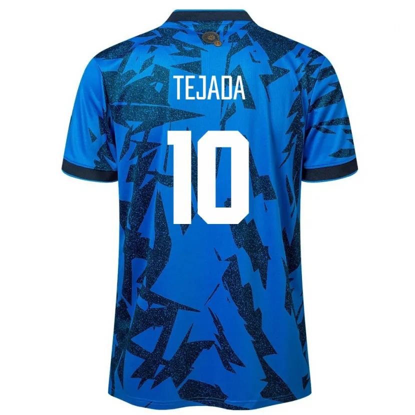 Danxen Hombre Camiseta El Salvador Rafael Tejada #10 Azul 1ª Equipación 24-26 La Camisa