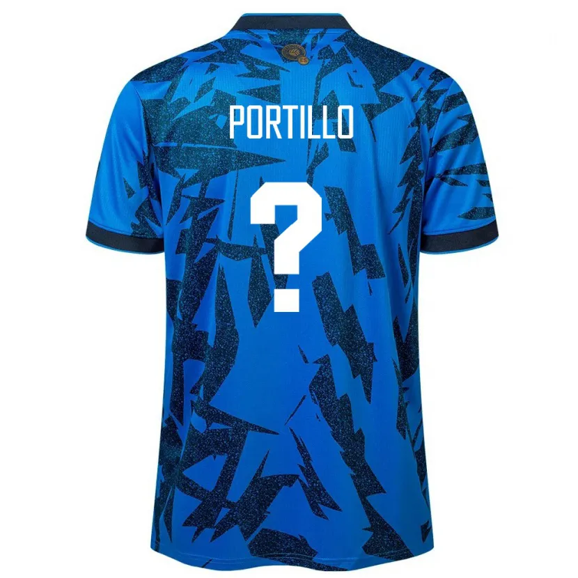 Danxen Hombre Camiseta El Salvador Cristian Portillo #0 Azul 1ª Equipación 24-26 La Camisa