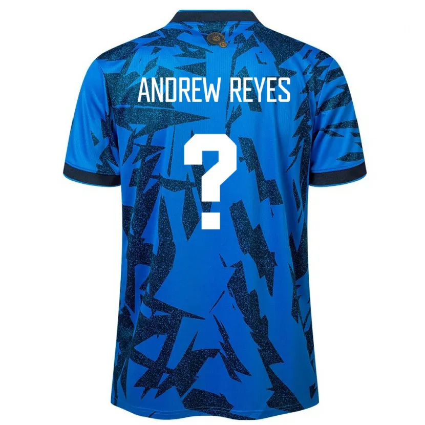 Danxen Hombre Camiseta El Salvador Andrew Reyes #0 Azul 1ª Equipación 24-26 La Camisa
