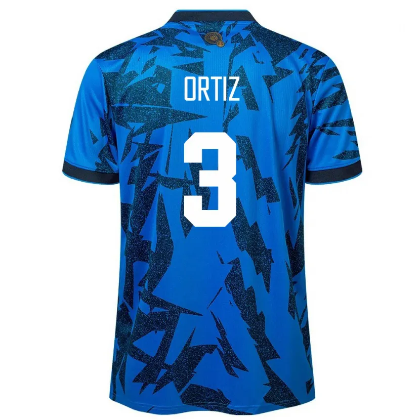Danxen Hombre Camiseta El Salvador Priscila Ortiz #3 Azul 1ª Equipación 24-26 La Camisa