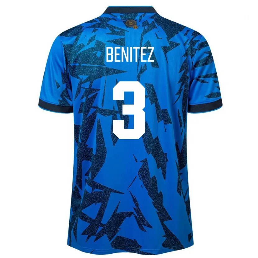 Danxen Hombre Camiseta El Salvador Carolina Benitez #3 Azul 1ª Equipación 24-26 La Camisa