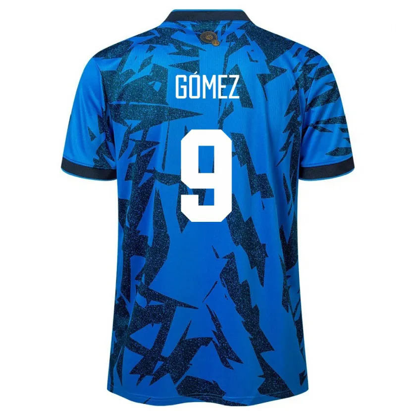 Danxen Hombre Camiseta El Salvador Samaria Gómez #9 Azul 1ª Equipación 24-26 La Camisa