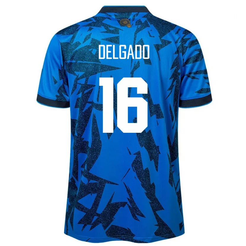 Danxen Hombre Camiseta El Salvador Vasthy Delgado #16 Azul 1ª Equipación 24-26 La Camisa