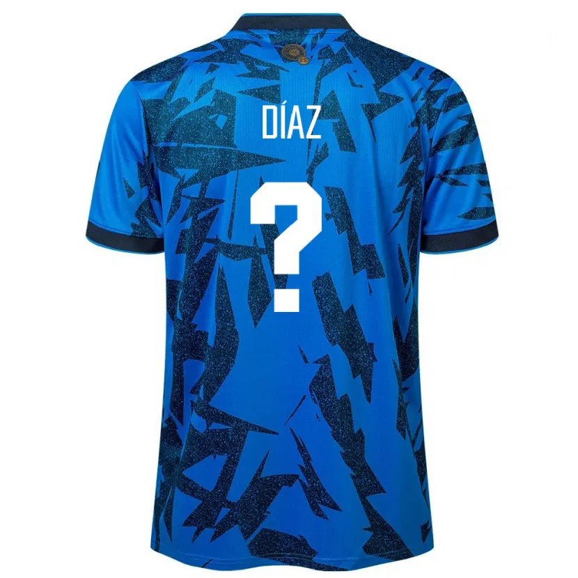 Danxen Hombre Camiseta El Salvador Jasmine Díaz #0 Azul 1ª Equipación 24-26 La Camisa