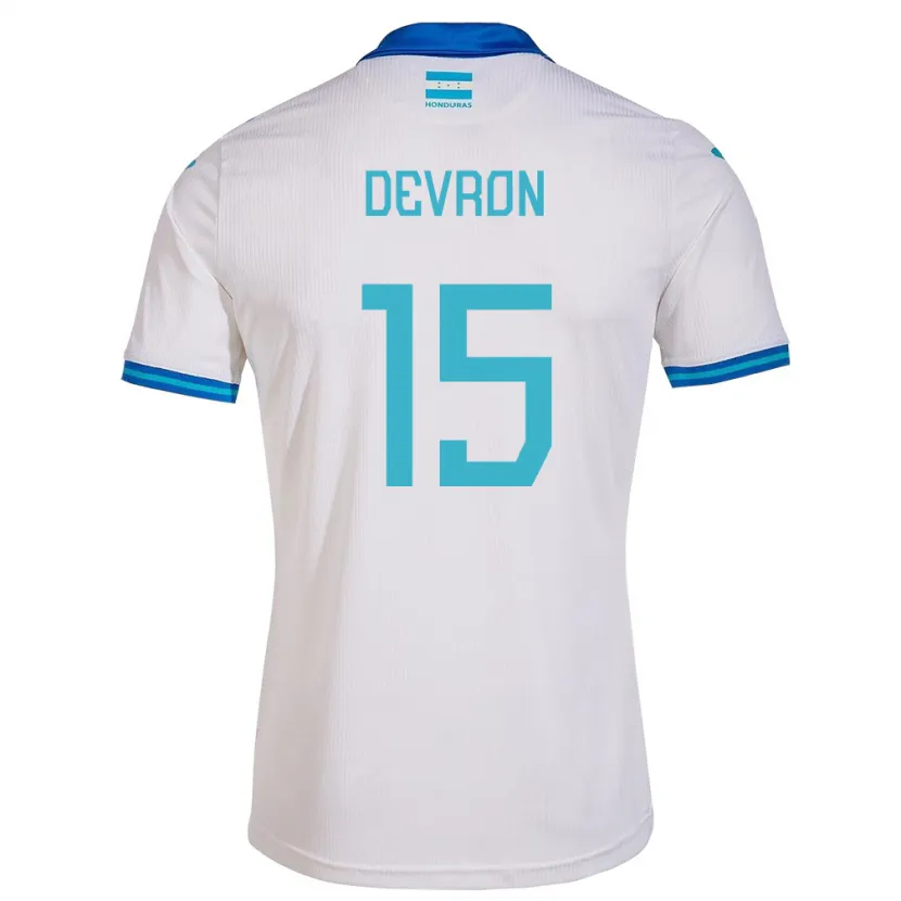Danxen Hombre Camiseta Honduras Devron García #15 Blanco 1ª Equipación 24-26 La Camisa