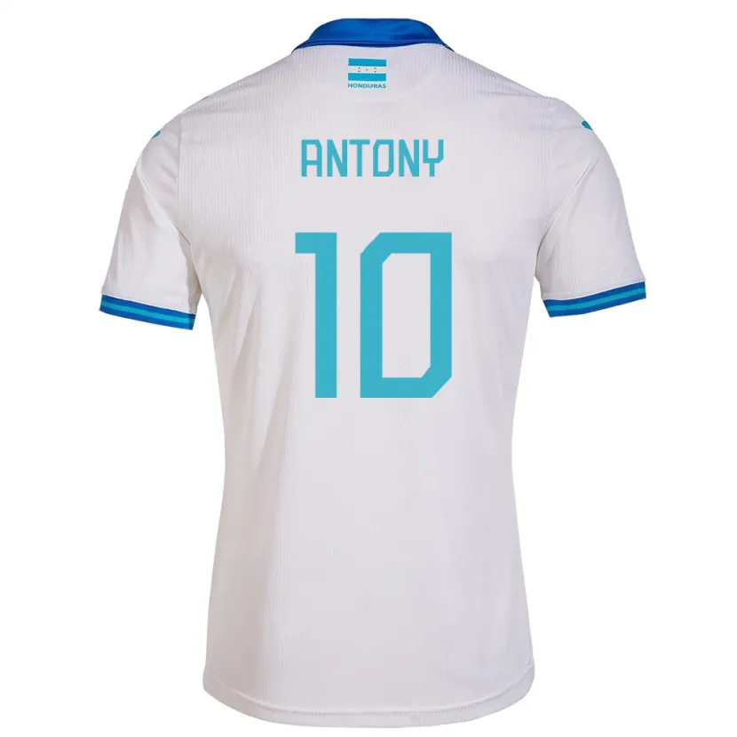 Danxen Hombre Camiseta Honduras Antony García #10 Blanco 1ª Equipación 24-26 La Camisa