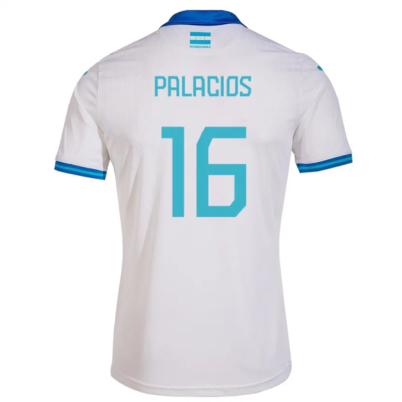 Danxen Hombre Camiseta Honduras Danilo Palacios #16 Blanco 1ª Equipación 24-26 La Camisa