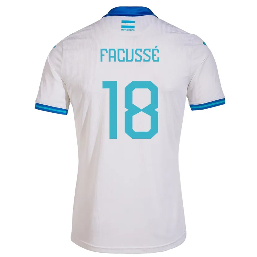 Danxen Hombre Camiseta Honduras Enrique Facussé #18 Blanco 1ª Equipación 24-26 La Camisa