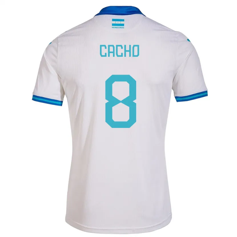 Danxen Hombre Camiseta Honduras Daylor Cacho #8 Blanco 1ª Equipación 24-26 La Camisa
