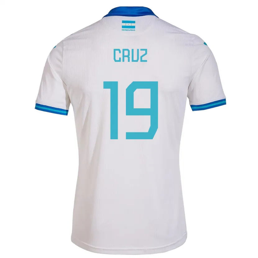 Danxen Hombre Camiseta Honduras Russel Cruz #19 Blanco 1ª Equipación 24-26 La Camisa