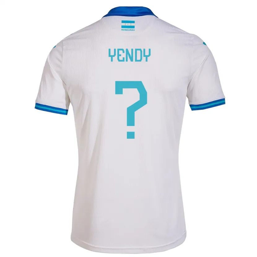 Danxen Hombre Camiseta Honduras Yendy Martínez #0 Blanco 1ª Equipación 24-26 La Camisa