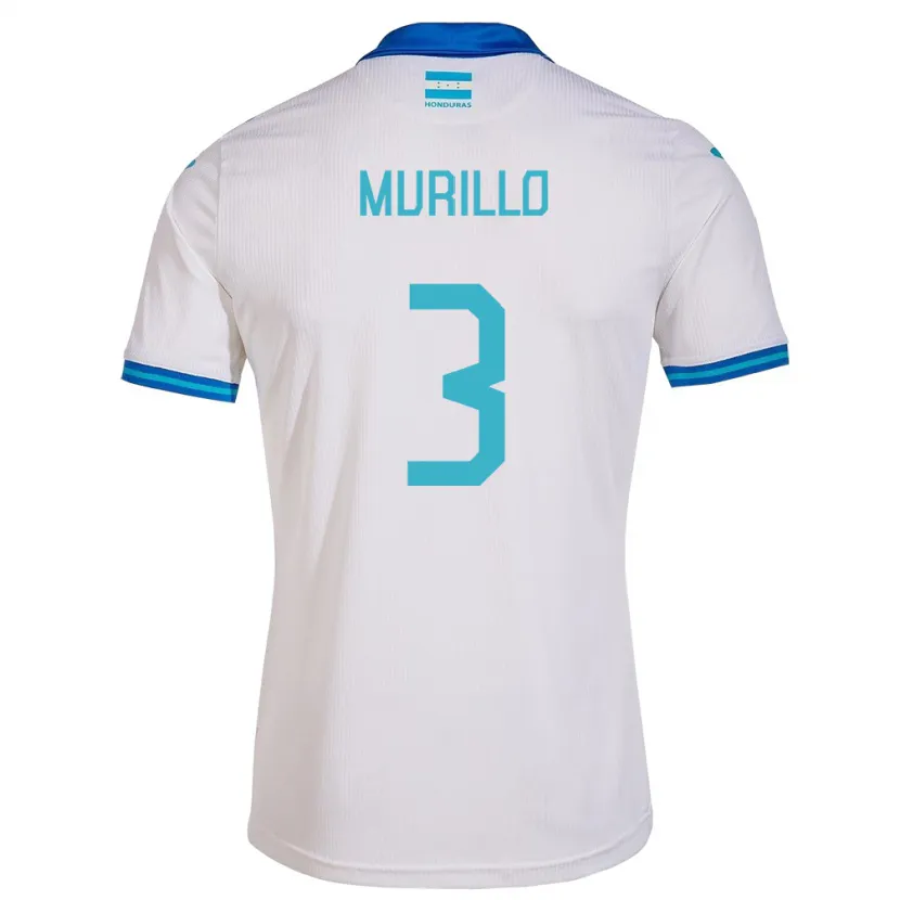 Danxen Hombre Camiseta Honduras Bárbara Murillo #3 Blanco 1ª Equipación 24-26 La Camisa