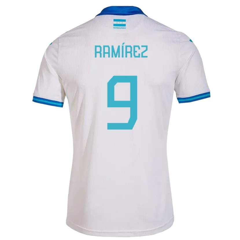 Danxen Hombre Camiseta Honduras Truimali Ramírez #9 Blanco 1ª Equipación 24-26 La Camisa