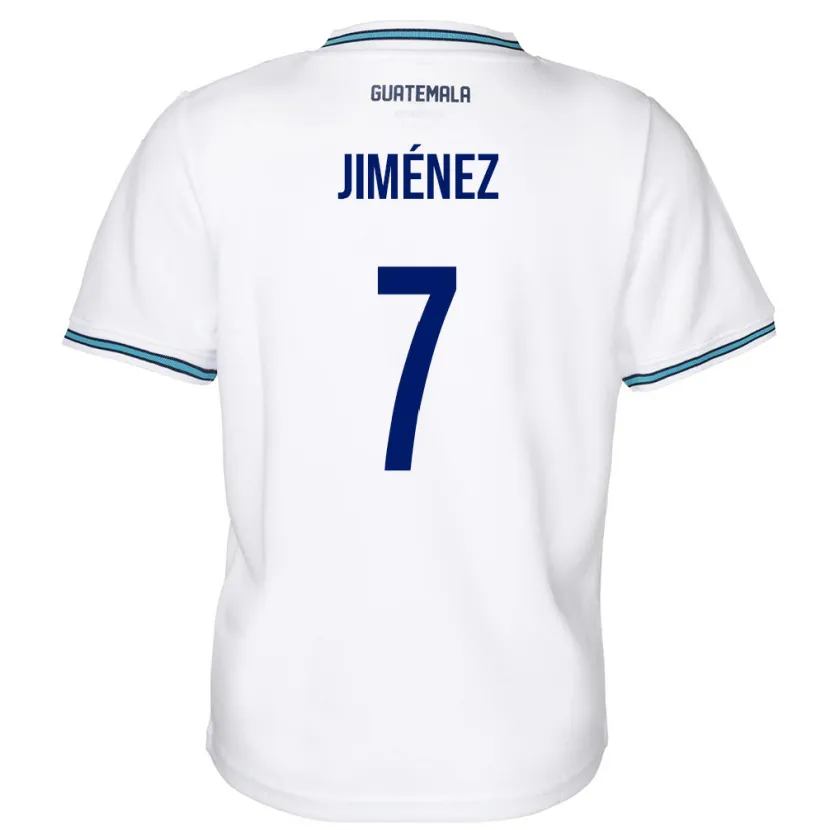 Danxen Hombre Camiseta Guatemala Cristian Jiménez #7 Blanco 1ª Equipación 24-26 La Camisa