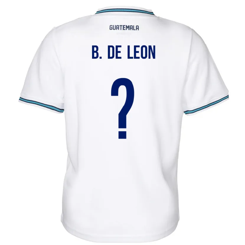 Danxen Hombre Camiseta Guatemala Brandon De Leon #0 Blanco 1ª Equipación 24-26 La Camisa