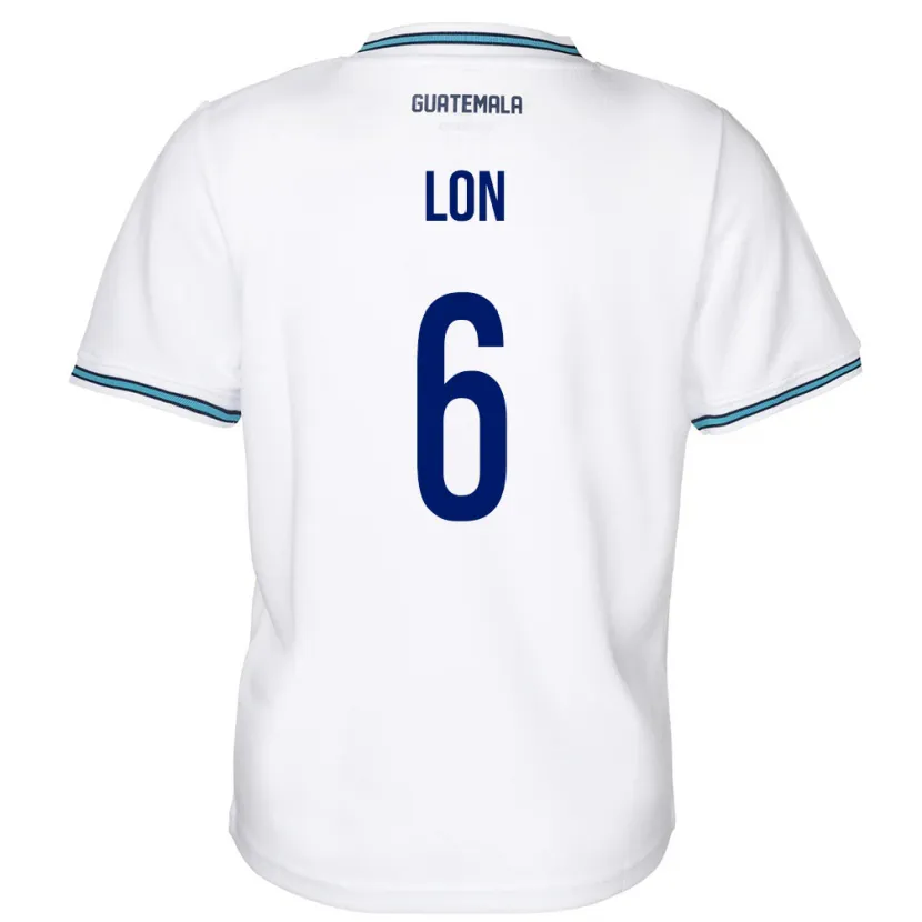 Danxen Hombre Camiseta Guatemala Ariel Lon #6 Blanco 1ª Equipación 24-26 La Camisa