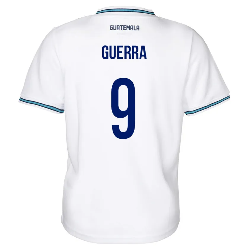 Danxen Hombre Camiseta Guatemala Oseas Guerra #9 Blanco 1ª Equipación 24-26 La Camisa
