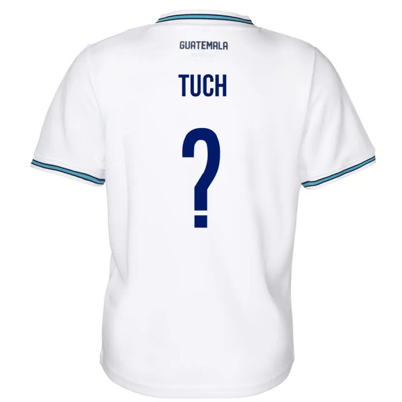 Danxen Hombre Camiseta Guatemala Lorenzo Tuch #0 Blanco 1ª Equipación 24-26 La Camisa