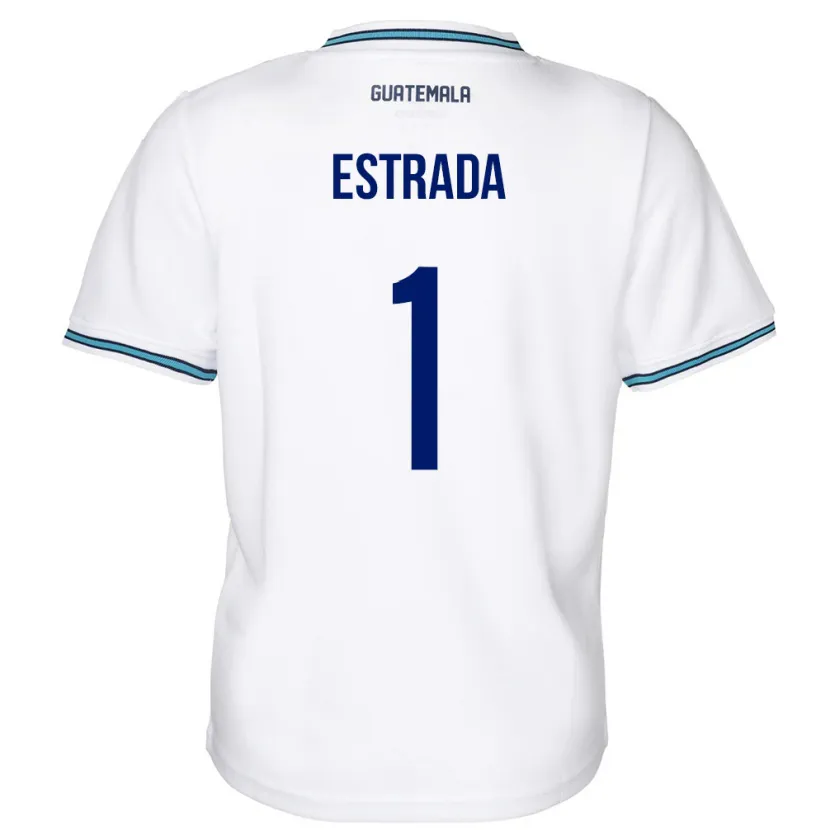 Danxen Hombre Camiseta Guatemala Alexia Estrada #1 Blanco 1ª Equipación 24-26 La Camisa