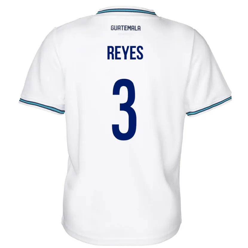 Danxen Hombre Camiseta Guatemala Martha Reyes #3 Blanco 1ª Equipación 24-26 La Camisa