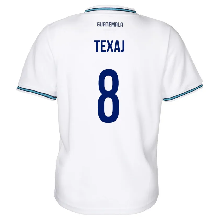 Danxen Hombre Camiseta Guatemala Elisa Texaj #8 Blanco 1ª Equipación 24-26 La Camisa