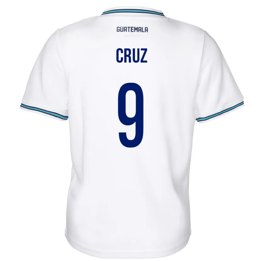 Danxen Hombre Camiseta Guatemala Celsa Cruz #9 Blanco 1ª Equipación 24-26 La Camisa