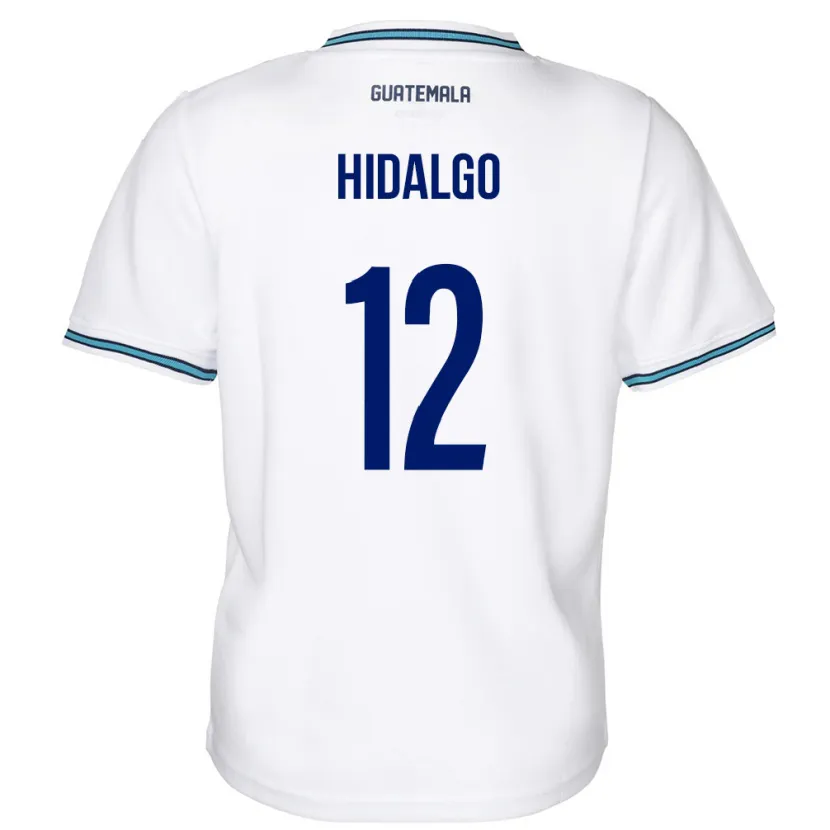Danxen Hombre Camiseta Guatemala Angie Hidalgo #12 Blanco 1ª Equipación 24-26 La Camisa