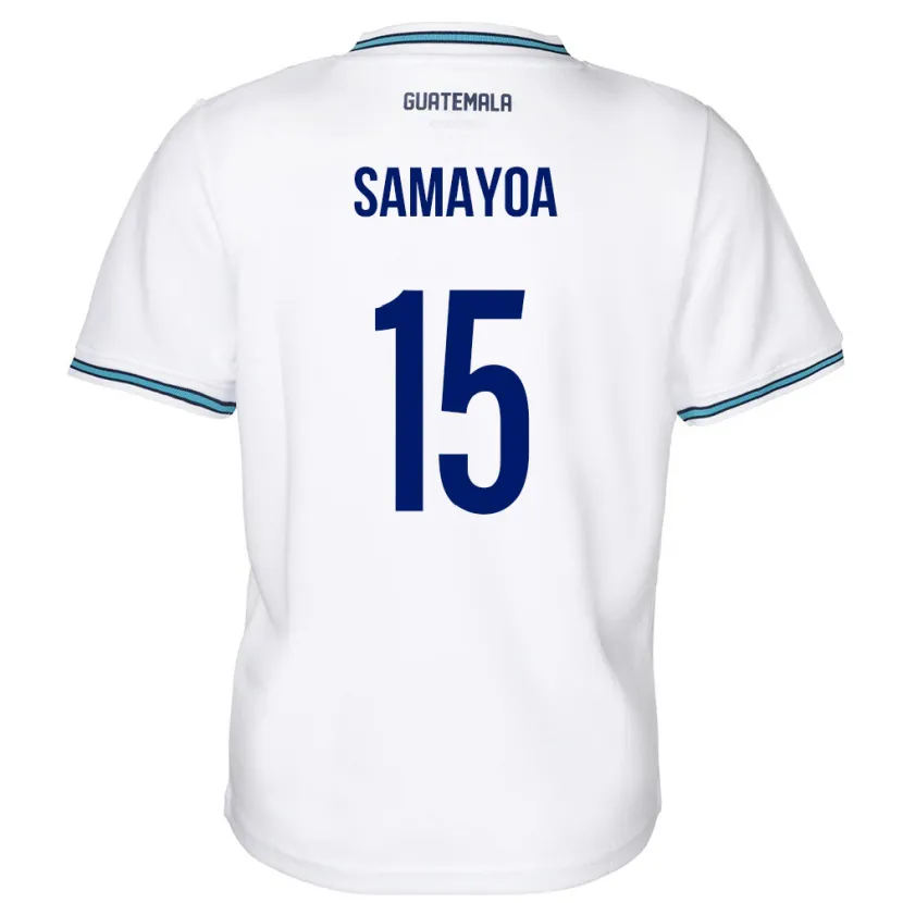 Danxen Hombre Camiseta Guatemala Giselle Samayoa #15 Blanco 1ª Equipación 24-26 La Camisa