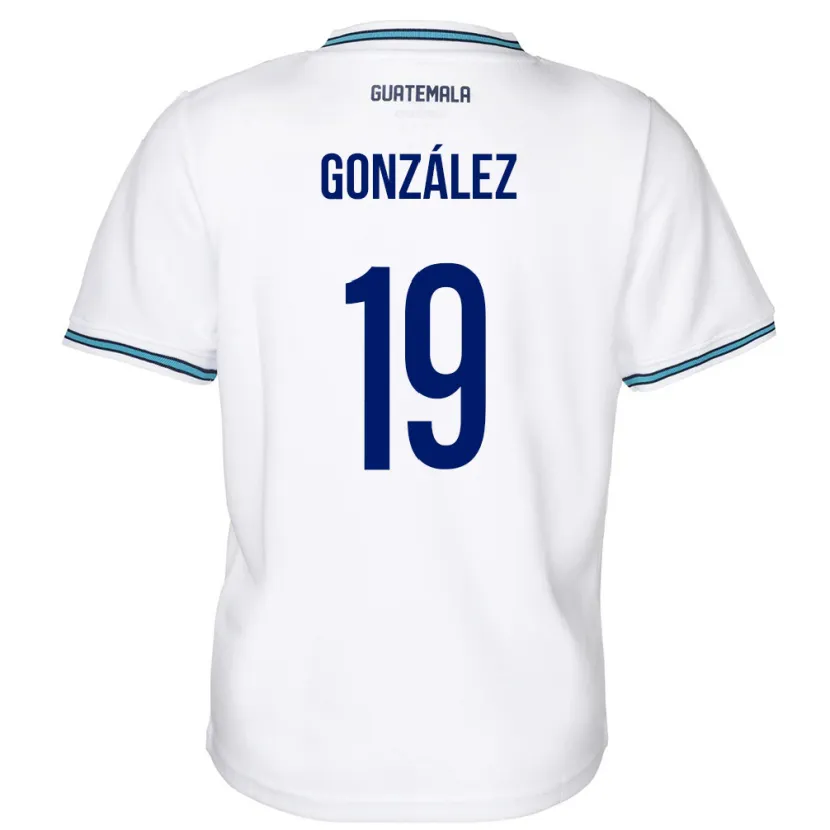 Danxen Hombre Camiseta Guatemala Karen González #19 Blanco 1ª Equipación 24-26 La Camisa