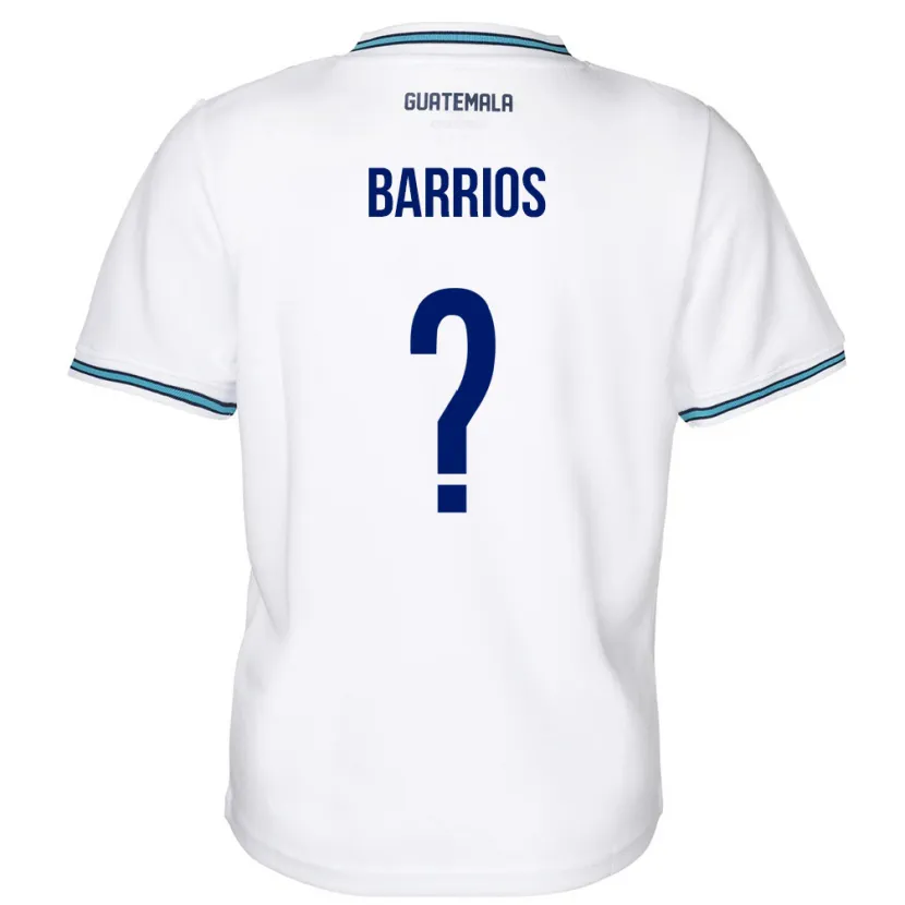 Danxen Hombre Camiseta Guatemala Jeniffer Barrios #0 Blanco 1ª Equipación 24-26 La Camisa