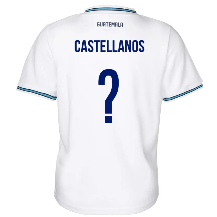 Danxen Hombre Camiseta Guatemala Jezmin Castellanos #0 Blanco 1ª Equipación 24-26 La Camisa