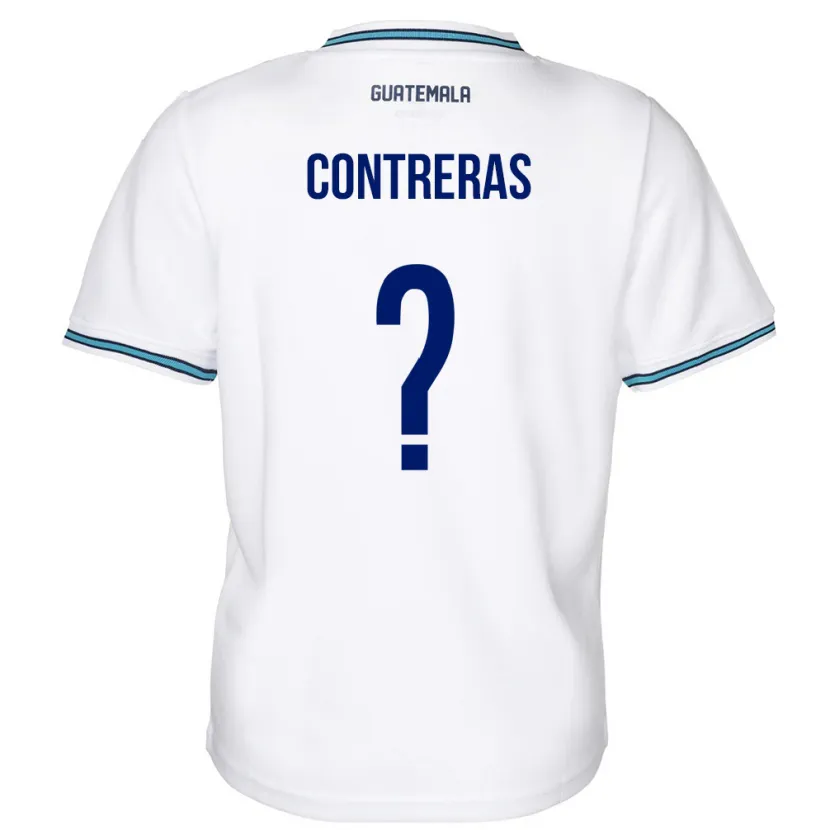 Danxen Hombre Camiseta Guatemala Betzael Contreras #0 Blanco 1ª Equipación 24-26 La Camisa