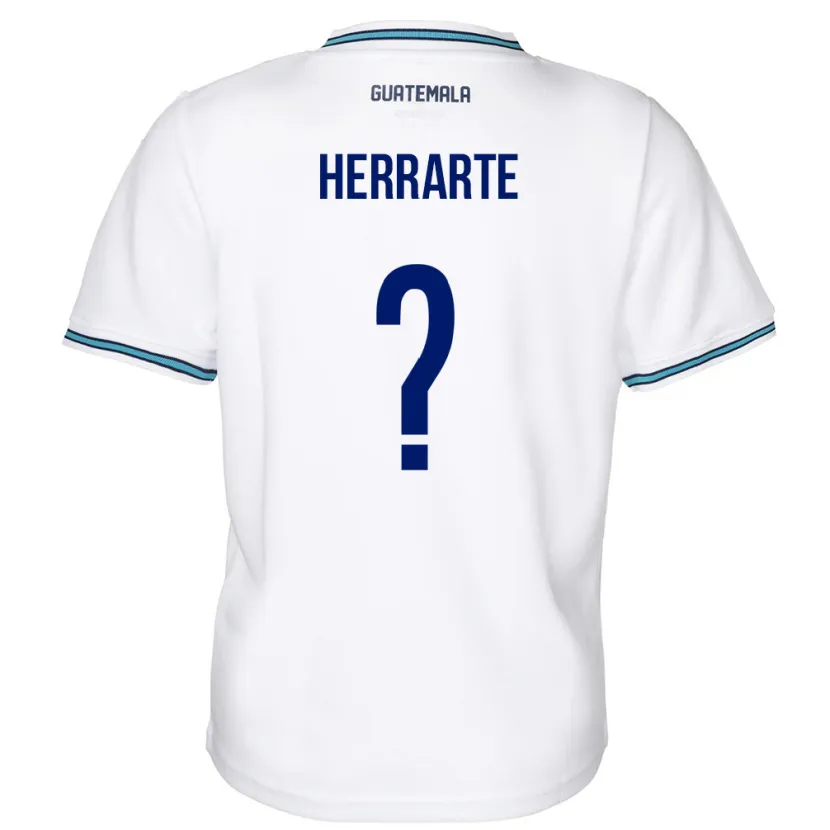 Danxen Hombre Camiseta Guatemala María Herrarte #0 Blanco 1ª Equipación 24-26 La Camisa